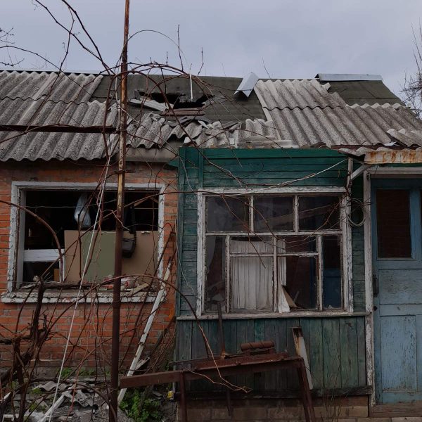 This is what the house of a family that we are helping from the Kharkiv’s region looks like