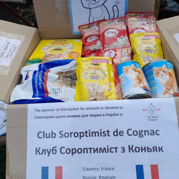 Thank you to the Club Soroptimist from Cognac for supporting animals in Ukraine